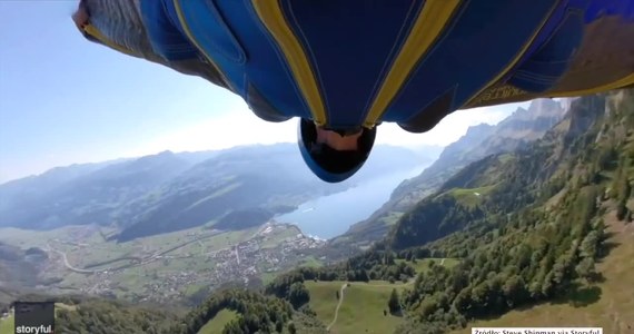Amerykanin Steve Shipma przeleciał nad alpejskimi szczytami w Szwajcarii w kombinezonie nazywanym wingsuit.  Pędził ok. 180 km/h. Miejsce, z którego wyskoczył, nazywane jest "śmiertelnym zauroczeniem". Różnica wysokości pomiędzy punktem skoku i lądowania wyniosła ponad 1650 metrów.