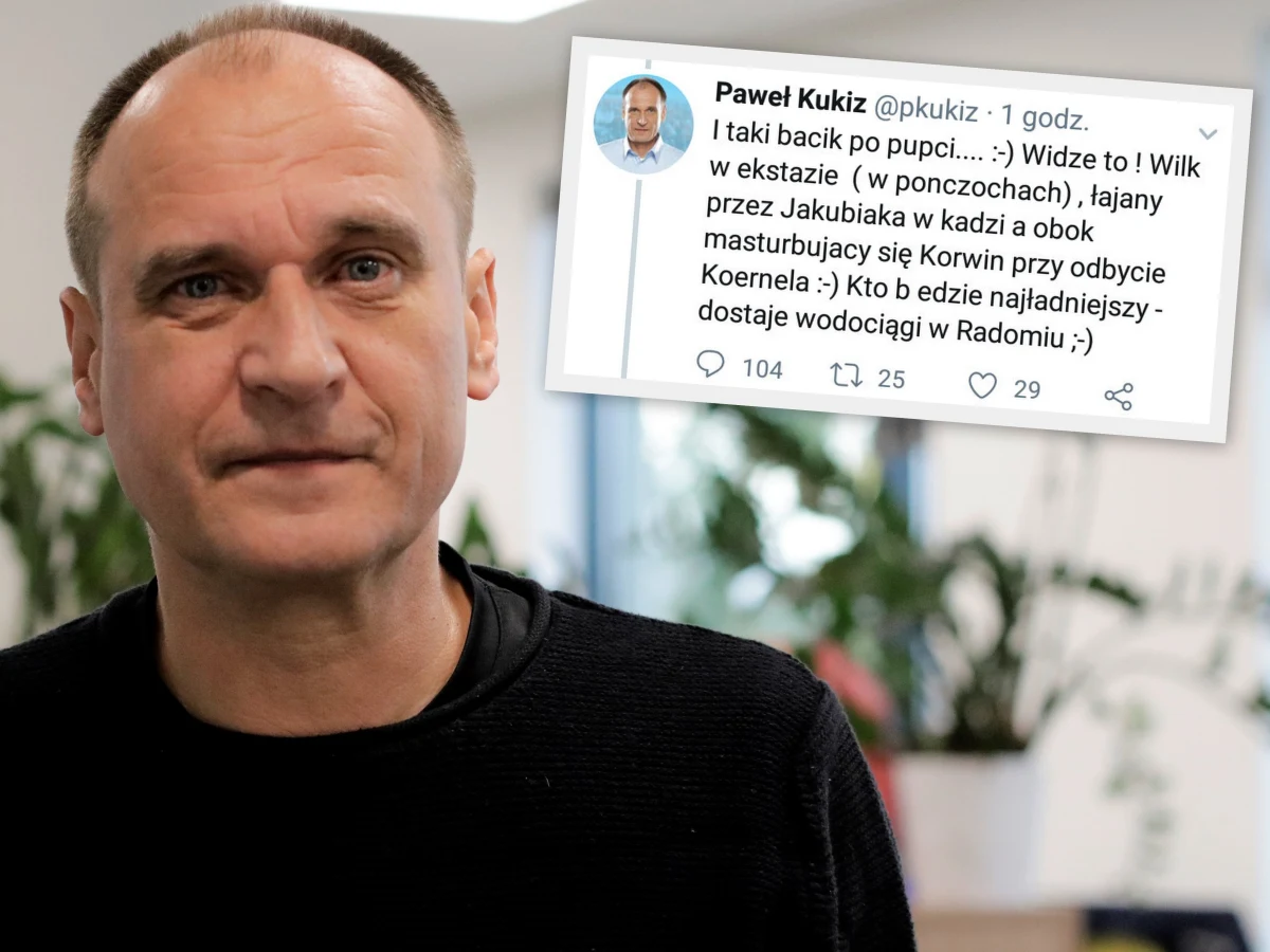 Paweł Kukiz tłumaczy serię skandalicznych tweetów, jakie opublikował minionej nocy w reakcji na odejście ze swojego ruchu posła Jakuba Kuleszy i na komentarz w tej sprawie Marka Jakubiaka. "W związku z sytuacją, że utraciłem kontrolę nad swoim kontem na Twitterze, zmuszony jestem konto zlikwidować" - informuje Kukiz, nie ujawniając jednak, na czym "utrata kontroli" miała polegać.