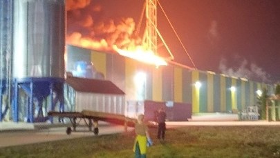 Pożar w Morągu. Płonął dach magazynu firmy stolarskiej
