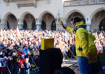 Śpiewaliśmy biało-czerwone przeboje na Rynku Głównym w Krakowie