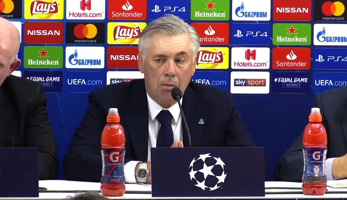 Liga Mistrzów - Ancelotti (Napoli) po wygranej z Crveną. Wideo