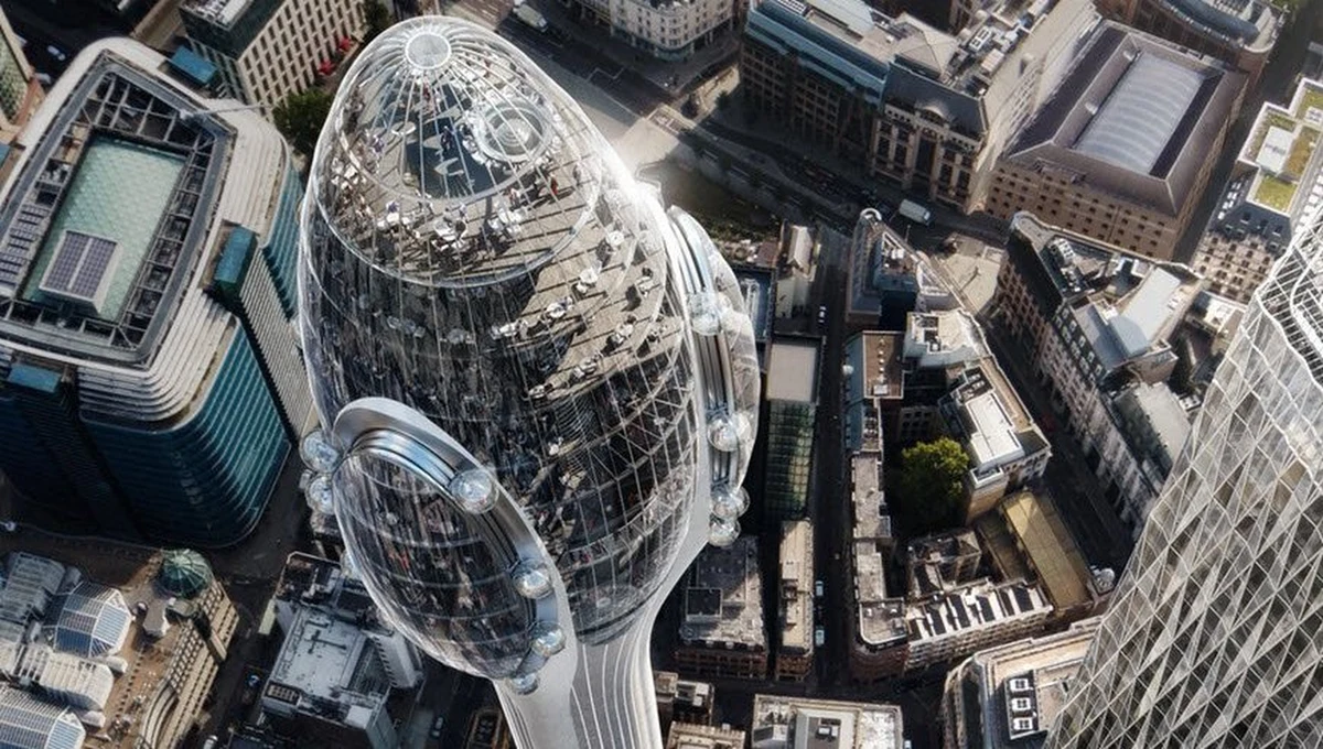 Nowy wieżowiec w Londynie ma być największą atrakcją Londynu, ale eksperci ostrzegają: może też zakłócić prace pobliskiego lotniska. Ponad 300 metrowy budynek stanie po północnej stronie Tamizy. 