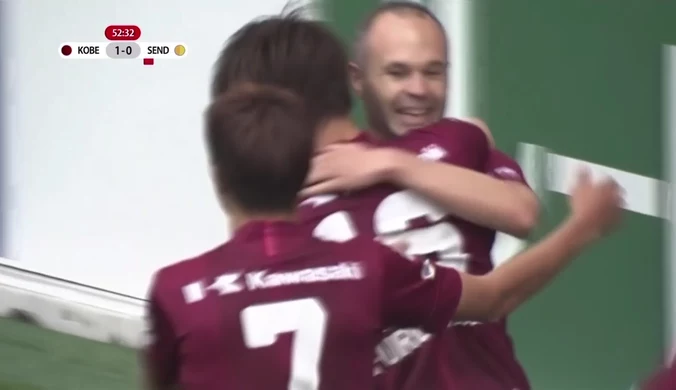 Wspaniała gra Iniesty i zwycięstwo Kobe w J-League. Wideo