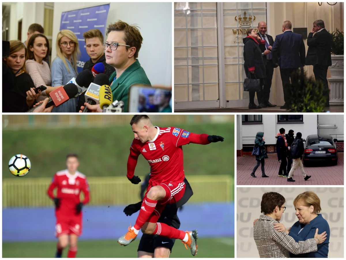 Wielka polityka zdominowała serwisy informacyjne w piątek. Na czołówki przebiło się przemówienie Jarosława Kaczyńskiego. Media skupiały się również na kłopotach Nowoczesnej, która po odejściu m.in. Kamili Gasiuk-Pihowicz przestała być klubem parlamentarnym a stała się kołem poselskim. Zarzuty usłyszeli były przewodniczący KNF oraz jego zastępca i pięciu urzędników. Dowiedzieliśmy się również, kto będzie następcą Angeli Merkel – CDU na nową szefową wybrało Annegret Kramp-Karrenbauer. Piątek był też dniem, w który PZPN zmieniając przepisy dzięki którym dokona się rewolucja w polskiej piłce, a władze PlusLigi wyznaczył ultimatum upadającej Stoczni Szczecin.