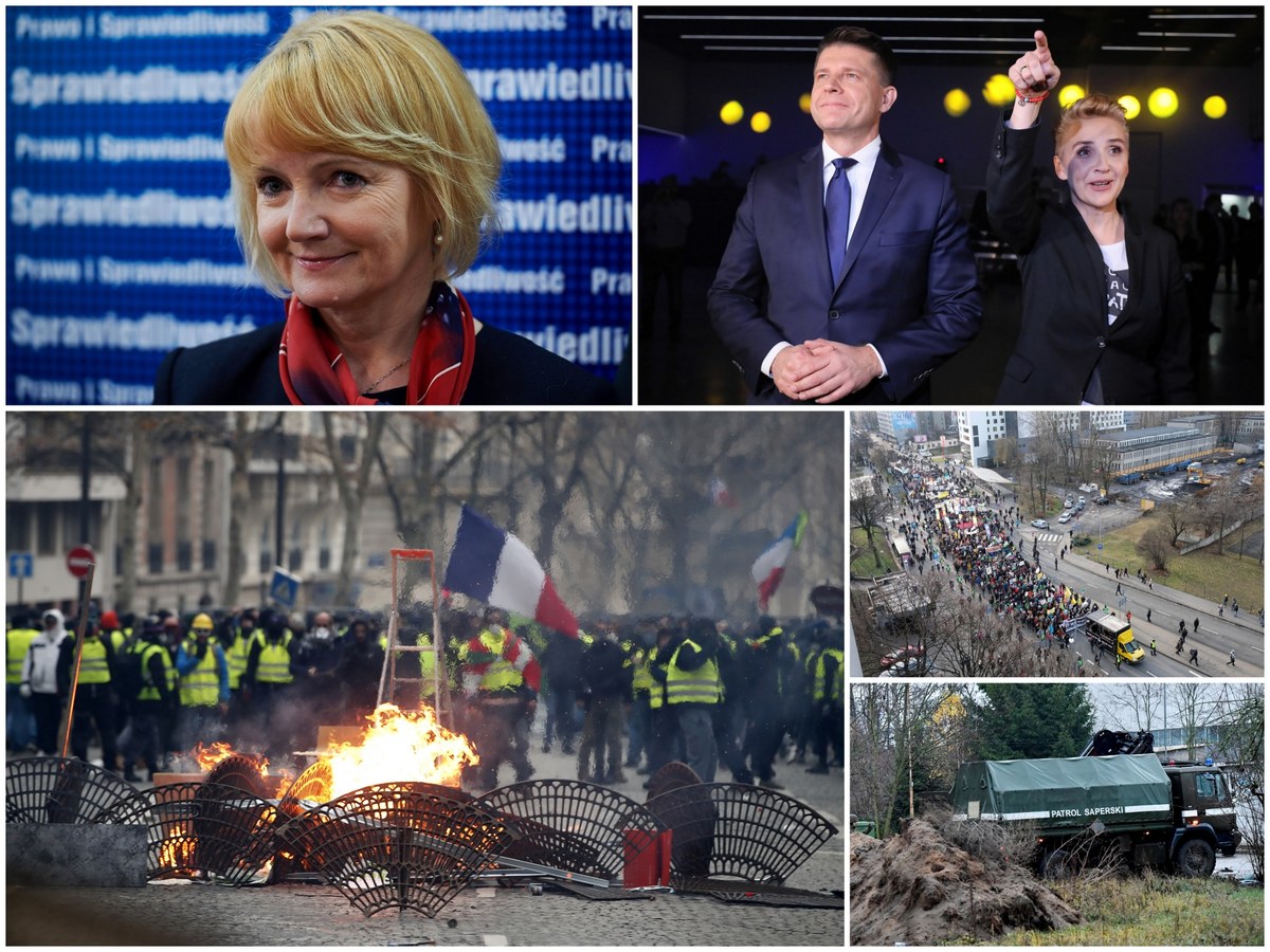 Za nami kolejny niespokojny weekend we Francji. Przez cały kraj przelały się protesty "żółtych kamizelek", w których uczestniczyło ok. 130 tys. osób. W Paryżu doszło do starć z policją i podpaleń samochodów. Weekend przyniósł też smutną wiadomość o śmierci posłanki Jolanty Szczypińskiej. Nie zabrakło też informacji dotyczących polskiej polityki. Ryszard Petru ogłosił podstawowe postulaty programowe partii Teraz!, Roman Giertych zapowiedział złożenie wniosku o przesłuchanie premiera Mateusza Morawieckiego w śledztwie dot. KNF, a były przewodniczący KNF Wojciech Kwaśniak skomentował postawienie mu zarzutu. Specjalnie dla Was zebraliśmy najważniejsze wydarzenia weekendu.