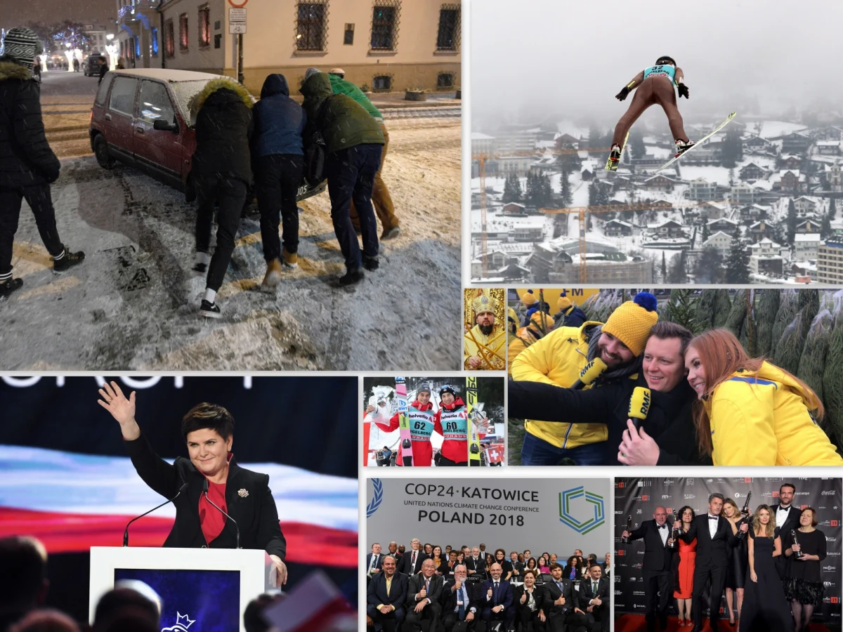 W Katowicach po długich negocjacjach zakończył się szczyt klimatyczny COP24, polscy skoczkowie zdominowali konkursy Pucharu Świata w Engelbergu, a "Zimna wojna" Pawła Pawlikowskiego zdobyła aż 5 statuetek Europejskich Nagród Filmowych. Ponadto Prawo i Sprawiedliwość w sobotę miało swoją konwencję, a zielone drzewka od RMF FM trafiły do słuchaczy w Poznaniu i Szczecinie. O tych wydarzeniach było głośno w weekend.