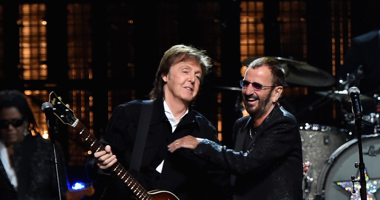 Paul McCartney, Ringo Starr i Ronnie Wood razem na scenie ("Get Back(02)
