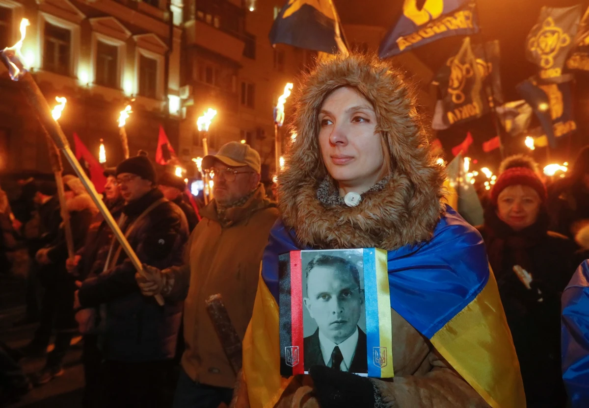 Kilka tysięcy ludzi wzięło udział w Kijowie w marszach w 110. rocznicę urodzin przywódcy ukraińskich nacjonalistów Stepana Bandery.
