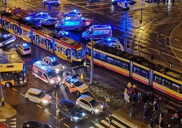 Zderzenie tramwajów w Warszawie. Co najmniej 13 osób rannych