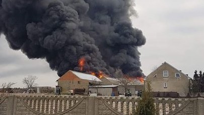 Wielkopolskie: Duży pożar zakładu stolarskiego