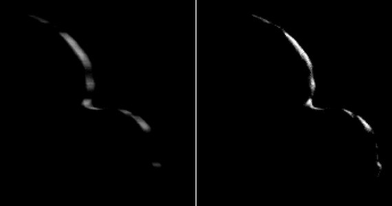 NASA opublikowała sekwencję ostatnich zdjęć, na których sonda New Horizons uchwyciła obraz planetoidy Ultima Thule, najdalszego obiektu odwiedzonego do tej pory przez sondę z Ziemi. Zdjęcia wykonano w Nowy Rok, 10 minut po minięciu punktu największego zbliżenia, z odległości 8862 kilometrów od kosmicznej skały. New Horizons znajdowała się wtedy 6,6 miliarda kilometrów od Ziemi i podróżowała z prędkością ok. 50000 km/h. To nie są ostatnie zdjęcia, które sonda prześle na Ziemię, na ich podstawie jednak naukowcy NASA stwierdzili, że kształt Utlima Thule jest jeszcze bardziej zagadkowy niż myśleli.