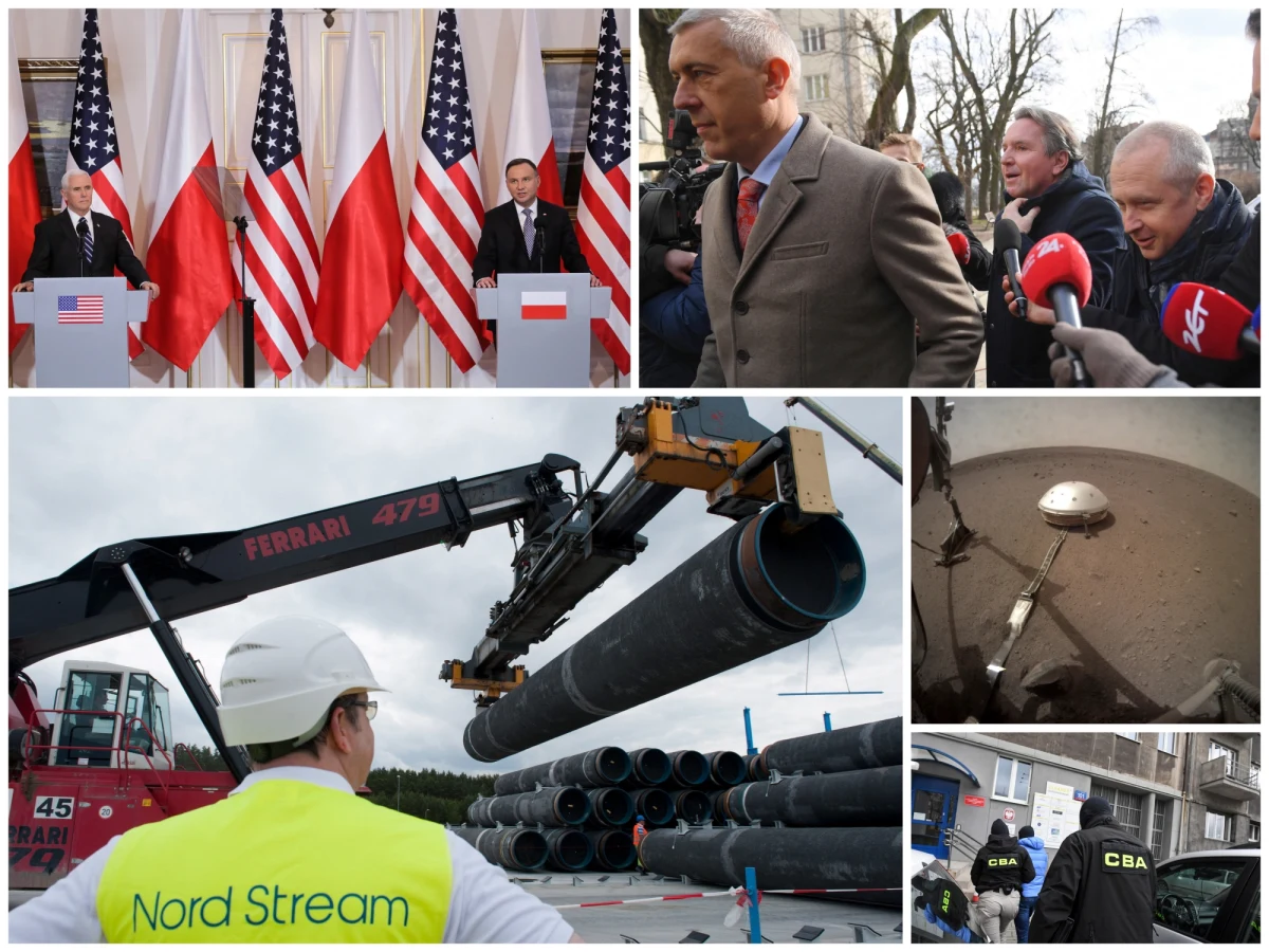 Niedługo należy spodziewać się pierwszych wiążących decyzji ws. zwiększenia obecności amerykańskiej armii w Polsce - oświadczył prezydent Andrzej Duda po rozmowach z wiceprezydentem USA Mikiem Pencem w Warszawie. Jest porozumienie Parlamentu Europejskiego, Rady UE i Komisji Europejskiej ws. dyrektywy dotyczącej Nord Stream 2. Polski kret stanął na powierzchni Marsa. Oto najważniejsze informacje dnia. Specjalnie dla Was zebraliśmy najbardziej istotne informacje!