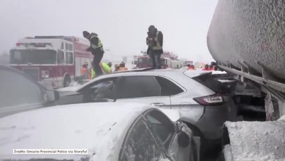 Karambol z udziałem ponad 70 samochodów na kanadyjskiej autostradzie