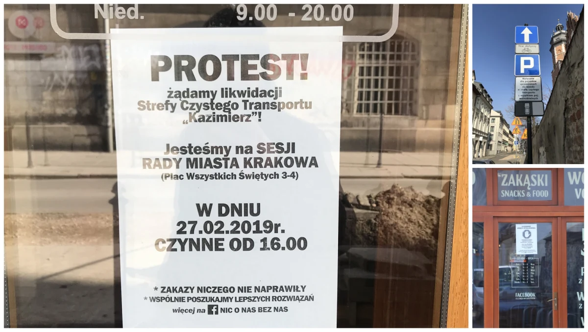 Do godziny 16 mieszkańcy i turyści nic nie zjedzą, ani nie wypiją nic na krakowskim Kazimierzu. Restauracje i sklepy zostały zamknięte, bo ich właściciele protestują przeciwko wprowadzeniu przez miasto tzw. Strefy Czystego Transportu.