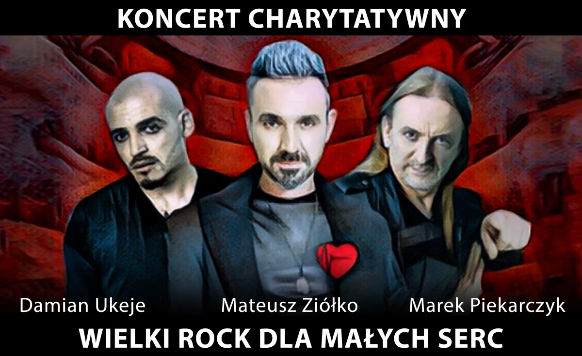 Można już kupować bilety na koncert charytatywny Wielki Rock dla Małych Serc na rzecz Oddziału Kardiologii Uniwersyteckiego Szpitala Dziecięcego w Krakowie. Impreza odbędzie się 17 marca w niedzielę w Teatrze im. J. Słowackiego w Krakowie. Gwiazdami wieczoru będą Mateusz Ziółko, który wspiera akcję od samego początku oraz jego goście: Damian Ukeje i Marek Piekarczyk.