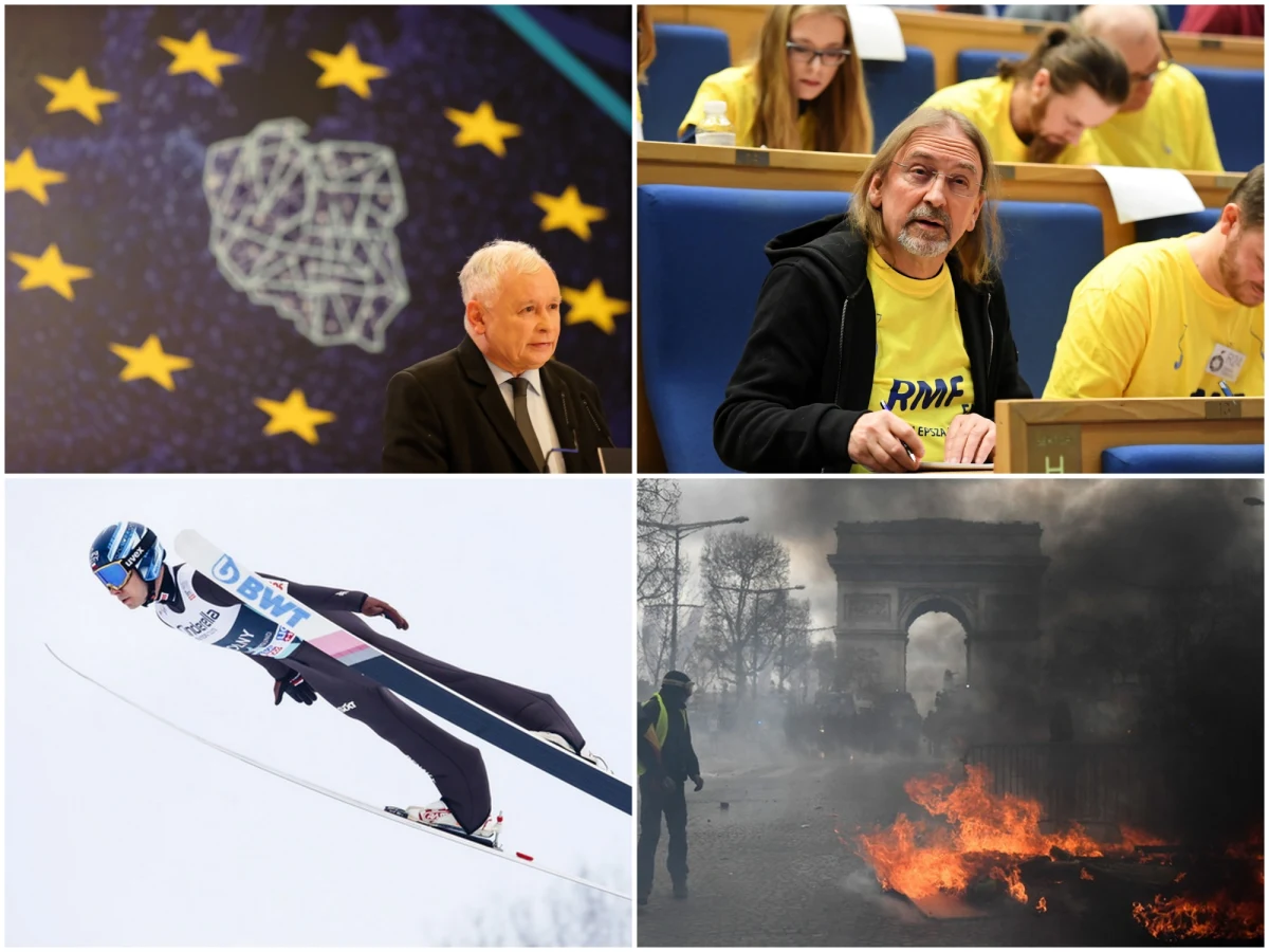 Jednym z głównych tematów weekendu była szeroko komentowana wypowiedź Jarosława Kaczyńskiego z konwencji Prawa i Sprawiedliwości w Katowicach. Kibice skoków narciarskich cieszyli się z dobrych skoków Jakuba Wolnego. Miłośnicy polskiej ortografii spotkali się w Krakowie, by zmierzyć się z wyjątkowym dyktandem. 