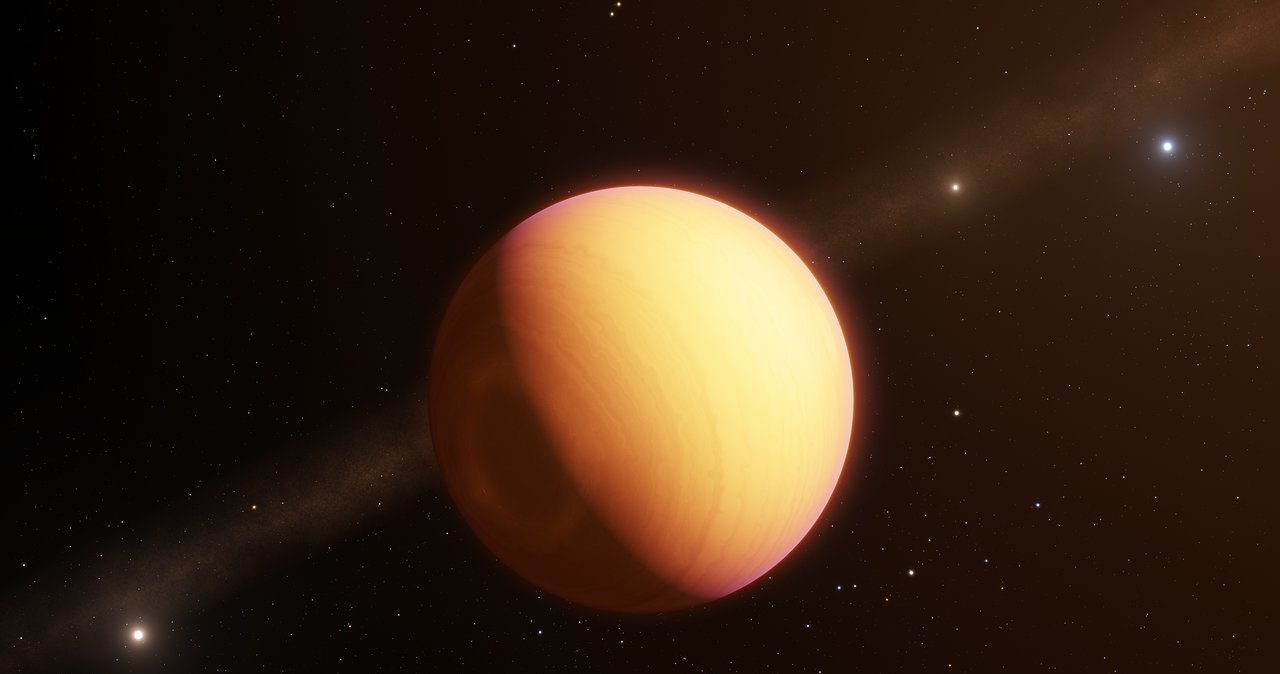 An extreme exoplanet larger than Jupiter.  Wind speeds there reach 9000 km/h