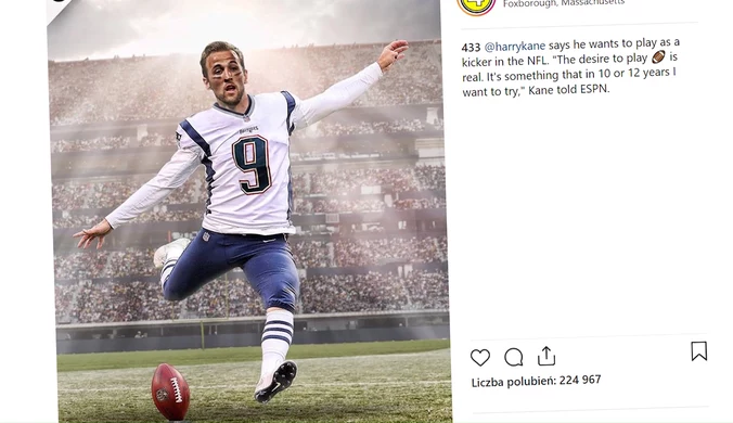 Harry Kane zagra w NFL? Piłkarz przyznaje, że to jego cel. Wideo