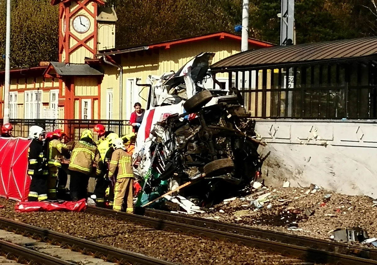 Pociąg Intercity uderzył w karetkę pogotowia na przejeździe kolejowym w Puszczykowie koło Poznania. W ambulansie były trzy osoby. Dwie zginęły, a jedna została ranna. 