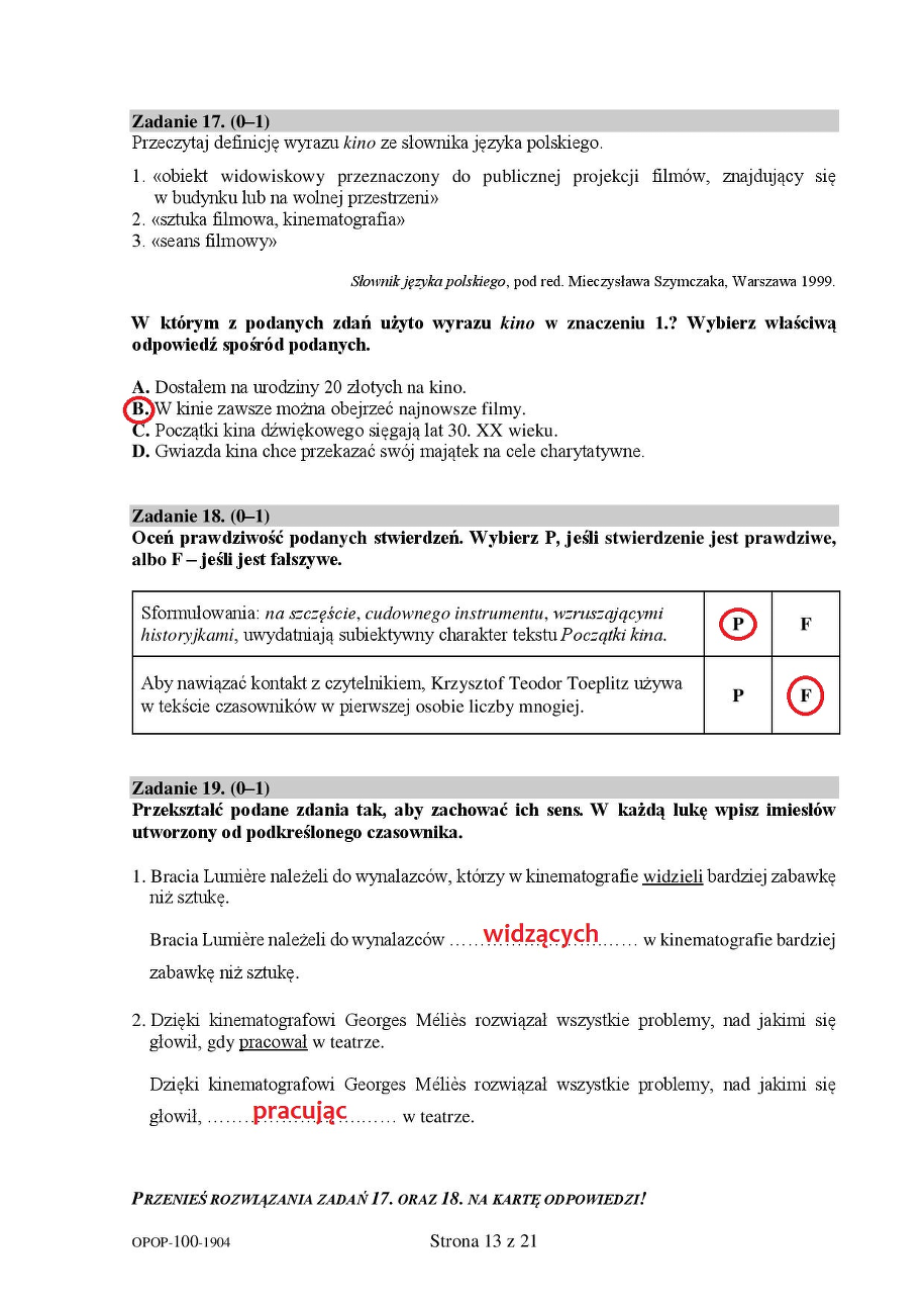 Egzamin ósmoklasisty Język Polski Przykładowy Arkusz Egzaminacyjny Egzamin ósmoklasisty 2019. Język polski: ARKUSZ i ODPOWIEDZI! - RMF 24