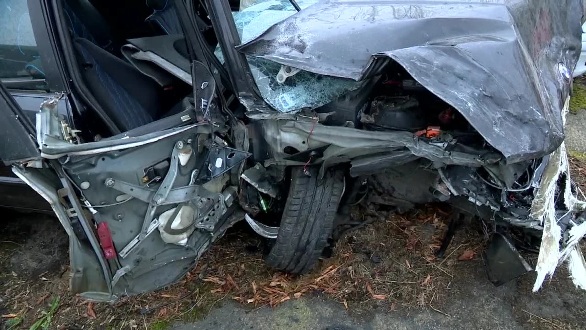W Szczecinie pijany kierowca wpadł w poślizg i wjechał w cztery zaparkowane auta. Pojazdy na szczęście stały puste. Sprawca oraz jego pijany pasażer trafili do szpitala. 