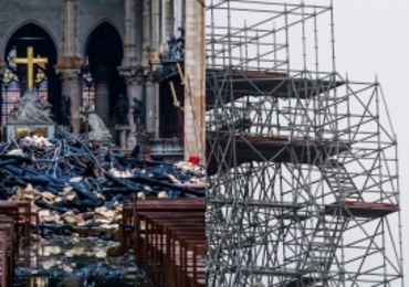 Notre Dame po pożarze. Ogień został zaprószony przez przypadek [ZAPIS RELACJI]