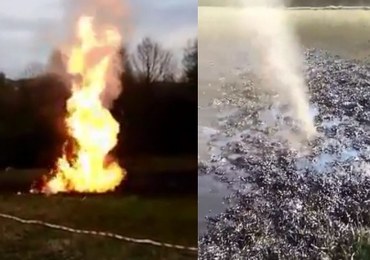 Erupcja ropy i gazu w Sękowej koło Gorlic