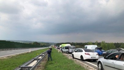 Wypadek na autostradzie A4. Jedna osoba została ranna