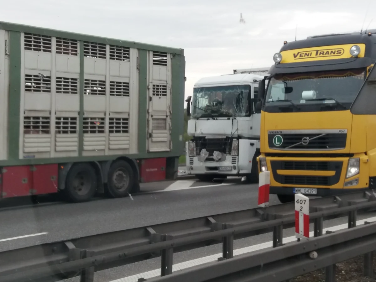 Kilka kilometrów ma korek na autostradowej obwodnicy Krakowa - informowaliście przed godziną 12 na Gorącą Linię RMF FM. Jak się dowiedzieliśmy, między węzłami Kraków- Balice i Kraków- Bielany zderzyły się trzy samochody. 