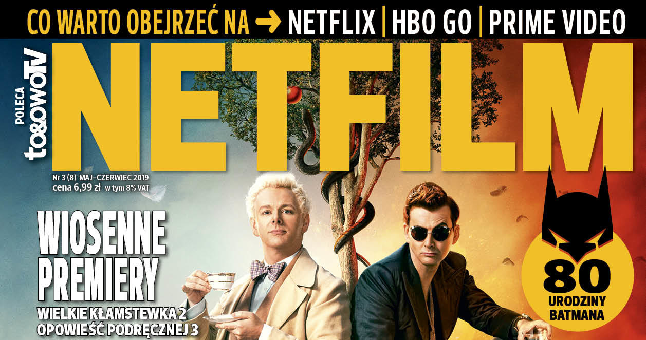 W ósmym numerze magazynu NETFILM (w sprzedaży od 7 maja) znajdziecie recenzje i opisy ponad 140 filmów i seriali dostępnych w ofercie Netflix, HBO GO i Amazon Prime Video.