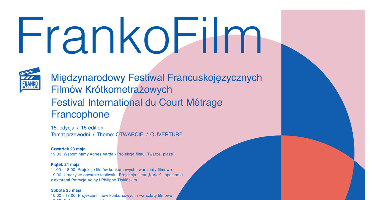 Międzynarodowe gwiazdy kina spotkają się z młodzieżą podczas 15. edycji Międzynarodowego Festiwalu Francuskojęzycznych Filmów Krótkometrażowych FrankoFilm - Zielona Góra. Filmowe święto odbędzie się w dniach 23-26 maja.