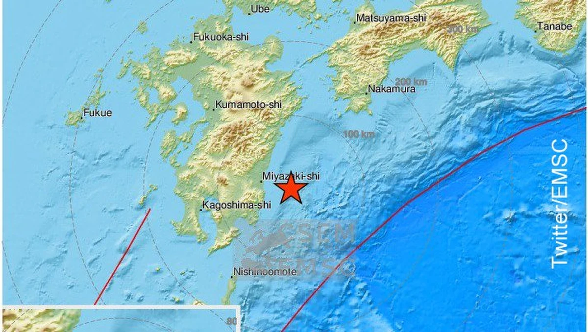 Trzęsienie ziemi o magnitudzie 6,3 nawiedziło w piątek japońską wyspę Kiusiu - podała agencja meteorologiczna. Epicentrum wstrząsów znajdowało się przy brzegu morskim w pobliżu miasta Miyazaki. Nie ma bezpośredniego zagrożenia tsunami - podano w komunikacie.