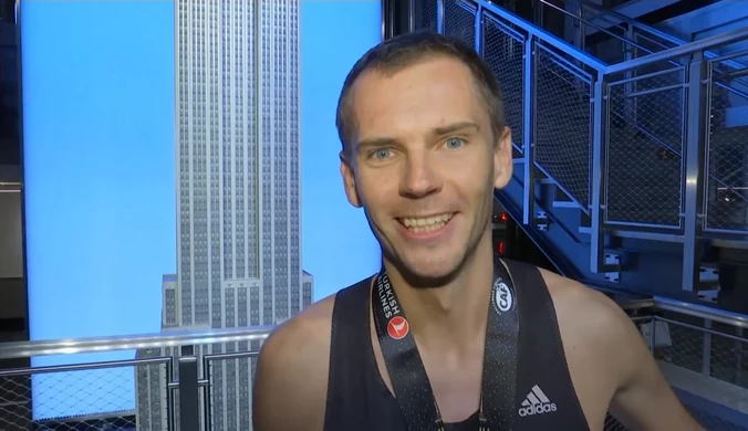 Piotr Łobodziński zwycięzcą biegu na Empire State Building. Wideo