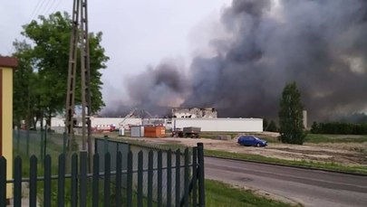 Pożar hali w Skórczu. Ogień udało się opanować