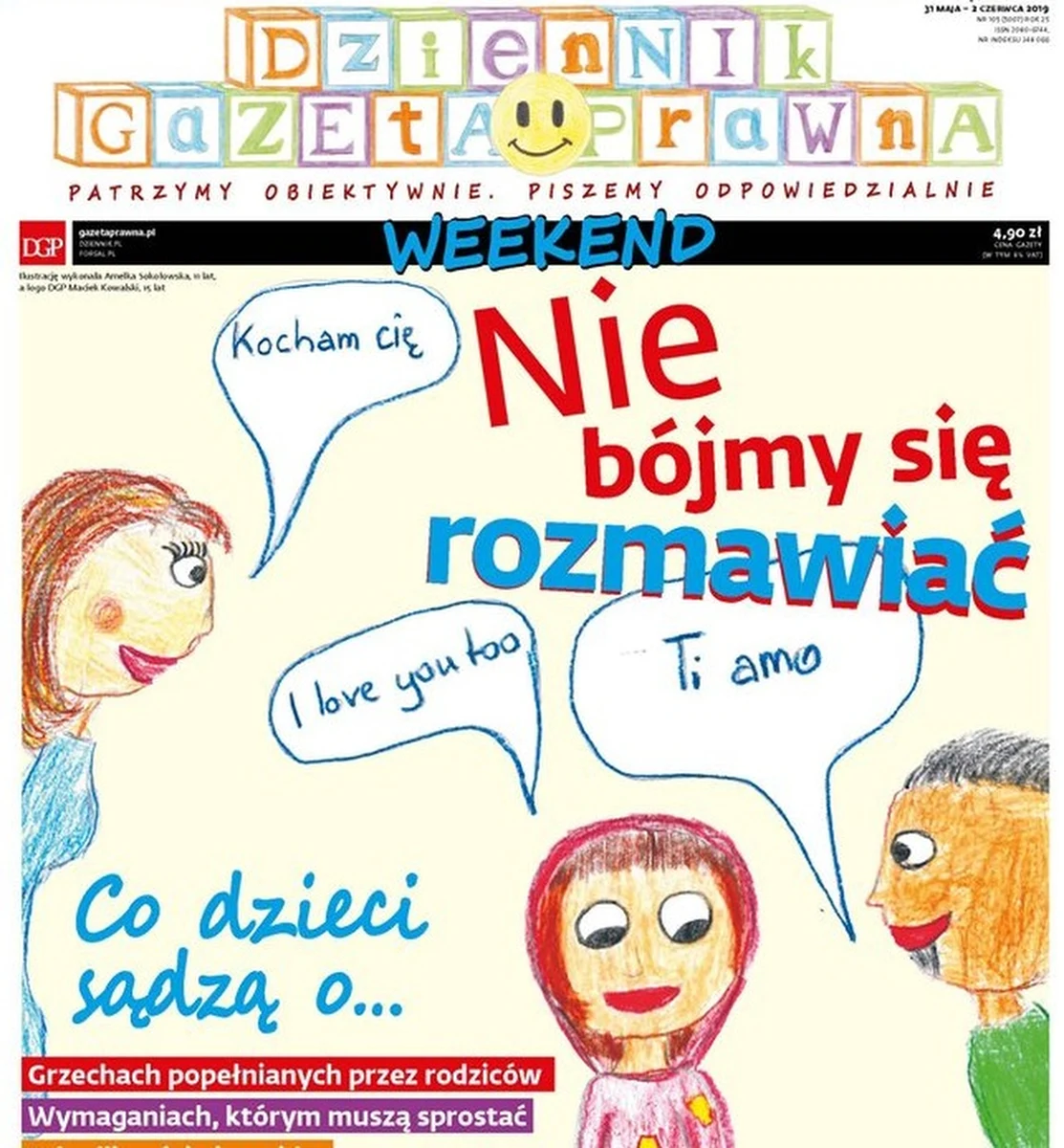 Co dzieci sądzą o grzechach popełnianych przez rodziców? To jeden z tematów specjalnego wydania "Dziennika Gazety Prawnej". To dziś bardzo kolorowa gazeta, bo zaprojektowana przez dzieci, tuż przed przypadającym jutro Dniem Dziecka. Nasz reporter Michał Dobrołowicz rozmawiał z młodymi redaktorami odpowiedzialnymi za to wydanie.
