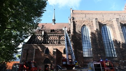Pożar zabytkowego kościoła św. Piotra i Pawła w Gdańsku