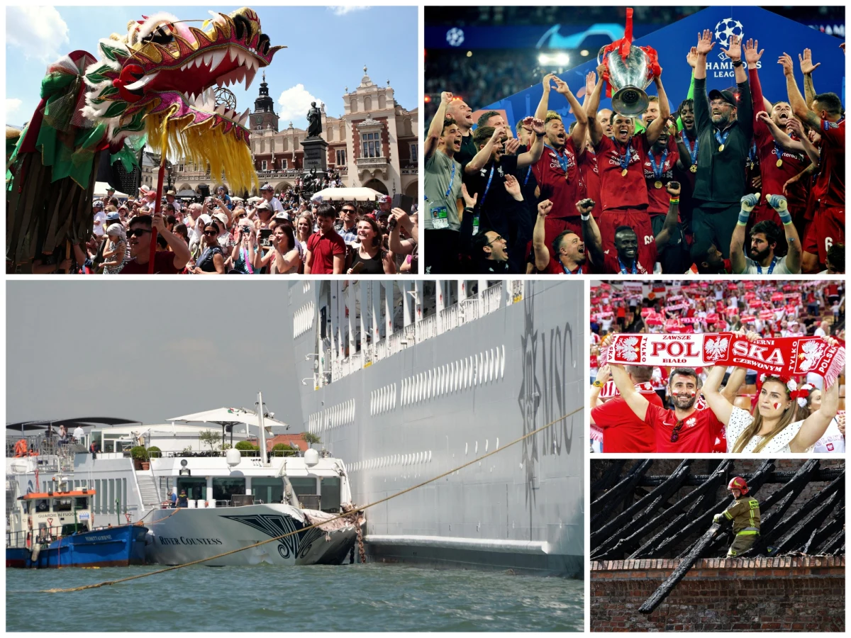 Budowa nowego bloku na wybory parlamentarne przez PSL znalazła się na czołówkach portali informacyjnych w weekend. Ostatnie dwa dni były też pełne sportowych emocji: w sobotę Liverpool wygrał Ligę Mistrzów, a w niedzielę nasi młodzi piłkarze odpadli z mistrzostw świata do lat 20. Kibice emocjonowali się również zmaganiami siatkarzy w Lidze Narodów. Weekend przyniósł również informacje o wypadku wycieczkowca w Wenecji oraz eksplozjach w rosyjskiej fabryce materiałów wybuchowych. Najważniejsze informacje weekendy zebraliśmy dla Was w naszym zestawieniu!