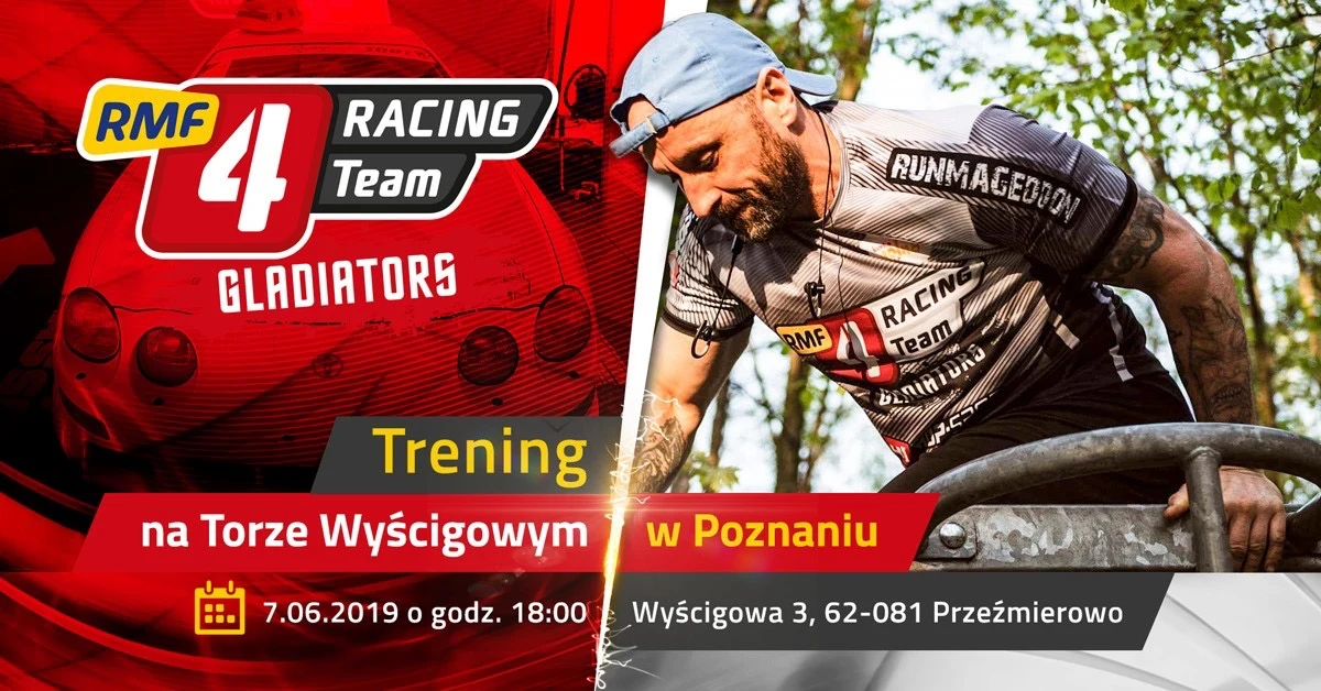 Siódmego czerwca drużyna RMF4RT Gladiators zaprasza na otwarty trening na Torze Wyścigowym w Przeźmierowie koło Poznania. 