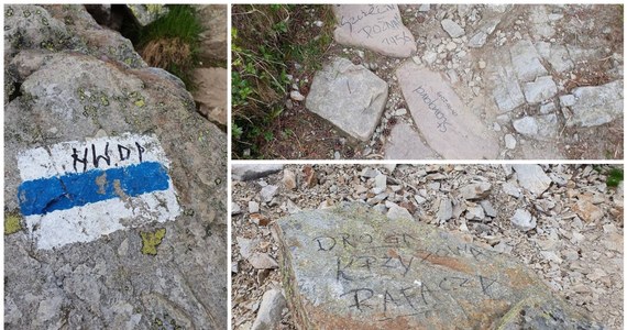 Wulgarne napisy i rysunki na popularnym szlaku turystycznym prowadzącym na szczyt Giewontu. Straż parku podejrzewa, że aktu wandalizmu dokonali uczestnicy wycieczki szkolnej.
