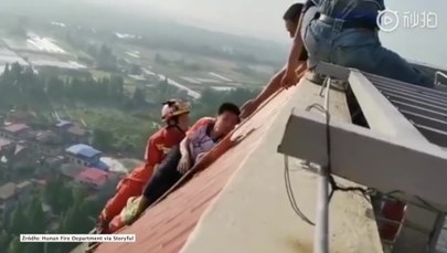 Strażacy uratowali chłopca z dachu 28-piętrowego budynku