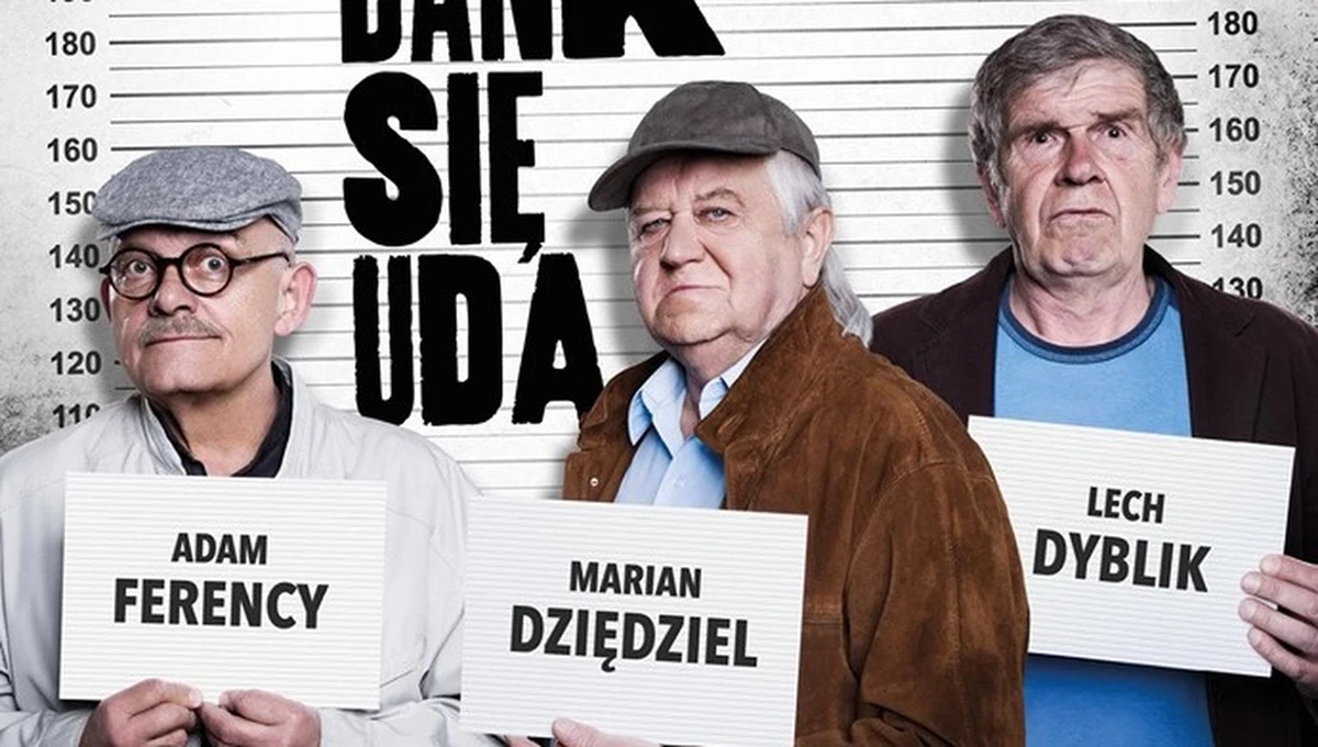 ​Marian Dziędziel, Adam Ferency i Lech Dyblik trafili za kratki na plakacie przebojowej komedii kryminalnej "Na bank się uda"! W roli ścigającego ich prokuratora możemy zobaczyć Macieja Stuhra. Partnerują im: Józef Pawłowski, Paulina Gałązka, Emma Giegżno. Premiera w gorącym wakacyjnym okresie - 15 sierpnia - a już dziś prezentujemy plakat filmu.