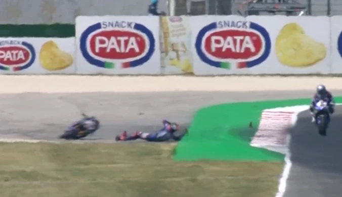 Dramatyczny wypadek podczas treningu przed wyścigiem serii World Superbike. Wideo