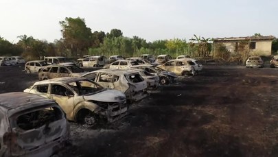 Pożary lasów na Sycylii. W nadmorskim kurorcie spłonęły dziesiątki samochodów
