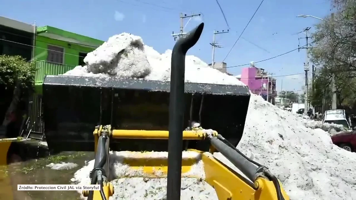 Gradobicie o niespotykanym natężeniu spowodowały, że meksykańską Guadalajarę pokryła gruba warstwa lodu ze zbitych gradowych kulek. Władze miasta musiały zaangażować buldożery, aby oczyścić ulice. W pracach wzięło udział ponad 750 osób.