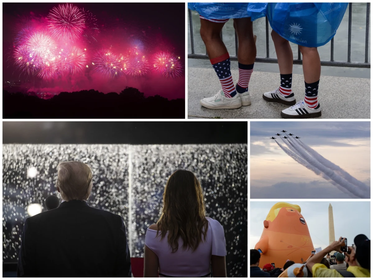 "Jesteśmy częścią jednej z najwspanialszych historii kiedykolwiek opowiedzianych, historii Ameryki" – mówił Donald Trump w trakcie czwartkowych obchodów Dnia Niepodległości. Jego wystąpienie przerwały pokazy lotnicze oraz pieśni w wykonaniu zespołów wojskowych.
