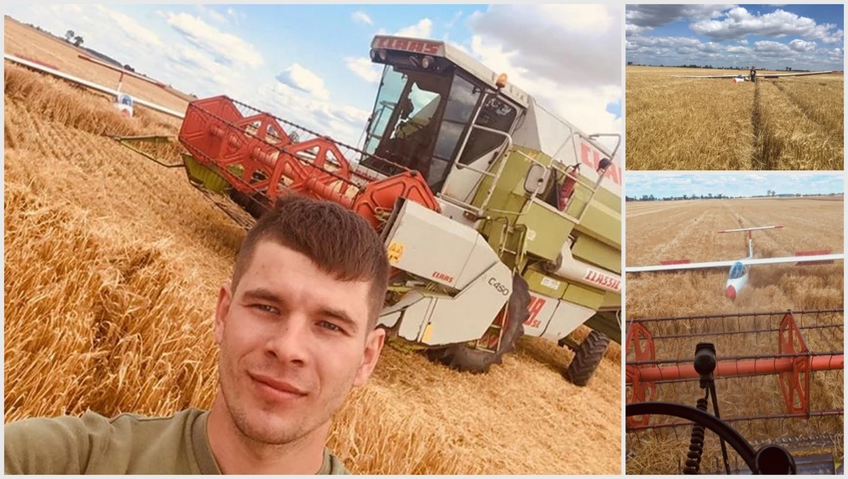 Awaryjne lądowanie szybowca w Turzy w gminie Damasławek w Wielkopolsce. Na szczęście wszystko skończyło się dobrze. A pechowemu pilotowi pomógł rolnik - pan Leszek Kędziora. 