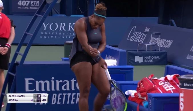 Rogers Cup. Serena Williams wpadła w słupek. Wideo