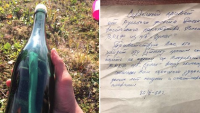 List w butelce pisany cyrylicą znaleziony na Alasce. Autorem kapitan radzieckiego statku