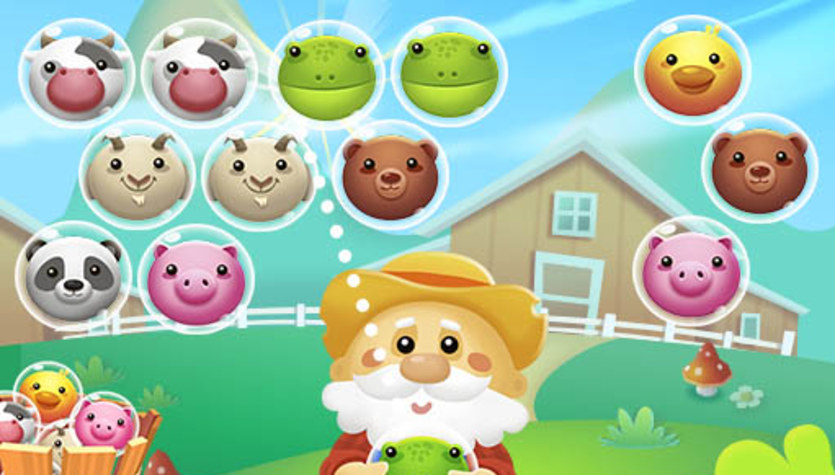 ​Gra w kulki Bubble Farm to niezwykła gra logiczna, która wciągnie cię bez opamiętania! Tym razem gra zabiera Cię na farmę, gdzie z pomocą farmera robisz porządek na swoim gospodarstwie. Celuj precyzyjnie i uważaj na obniżający się sufit. Miłej zabawy w Bubble Farm!