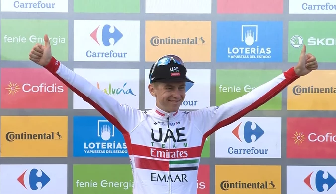 Vuelta a Espana. Tadej Pogacar wygrał 13. etap. Wideo
